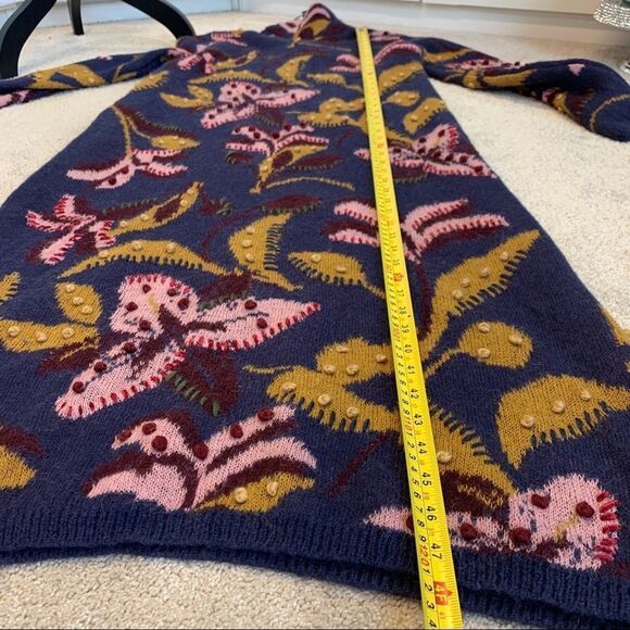 Zara Navy and Pink Floral Maxi Dress - Picture 10 of 12